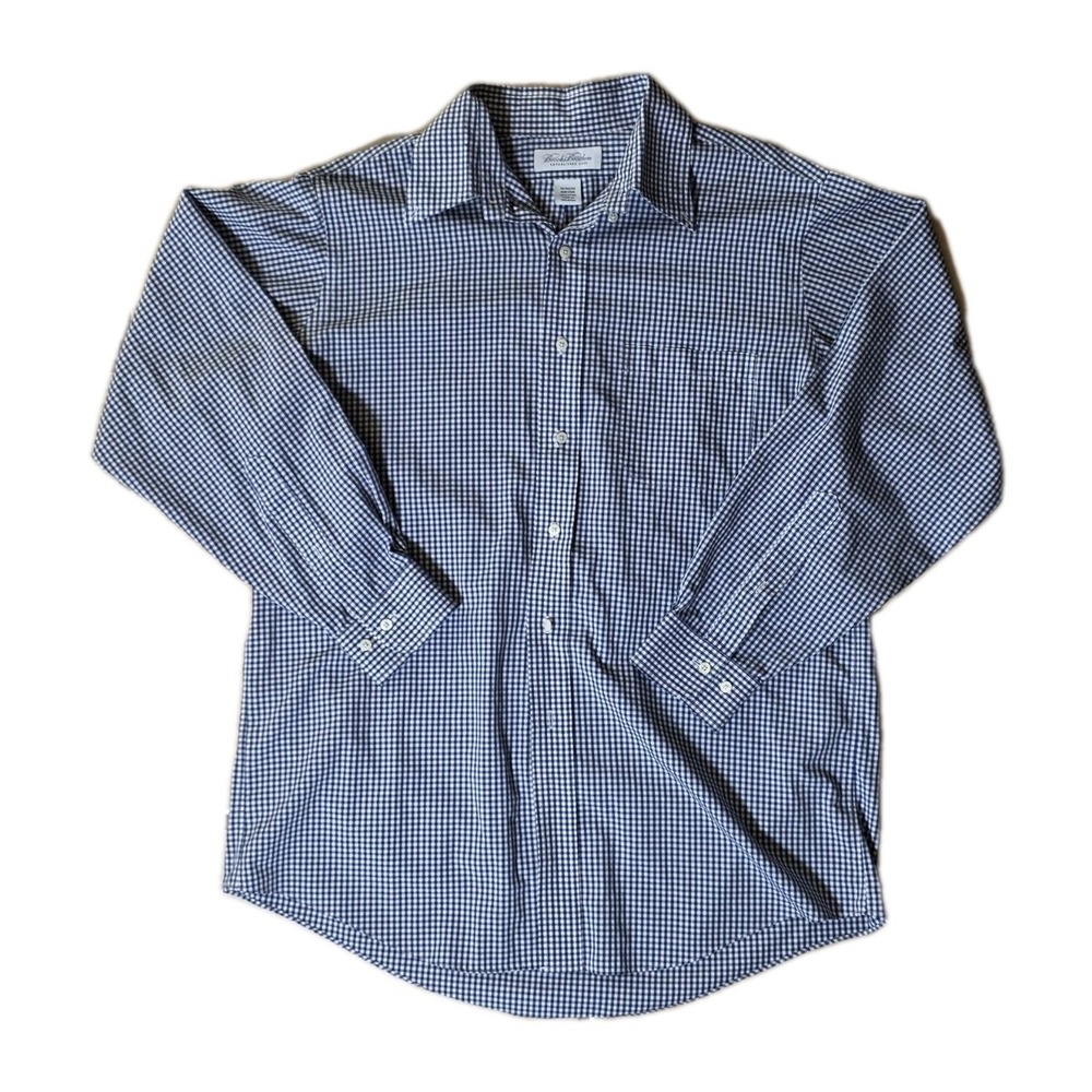 Brooks Brothers Button Down Shirt Mens 16 32/33 Tattersall Check